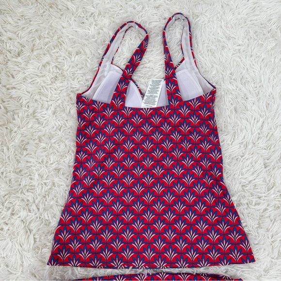 Boden Red and Blue Tankini Swimsuit Bikini Set 4/6 - Picture 5 of 8